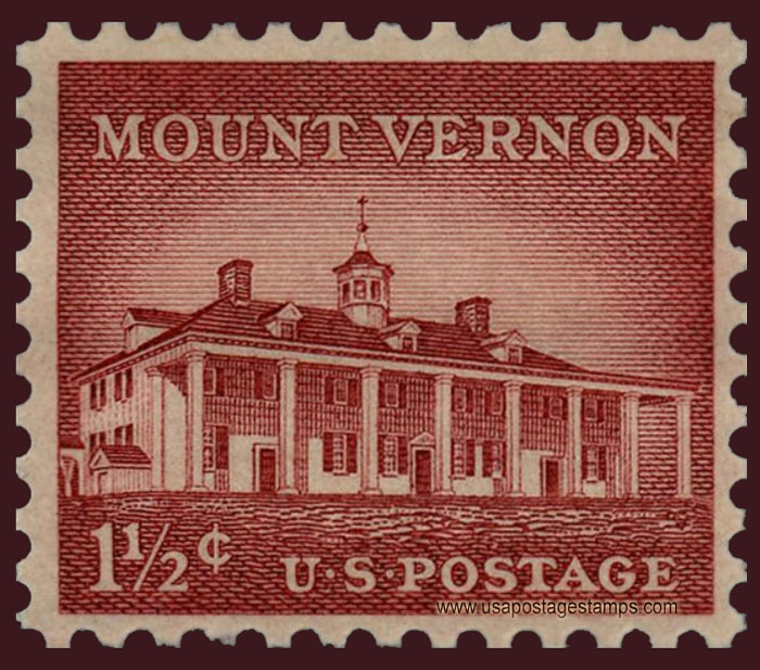 US 1956 Mount Vernon (1758) 1�c. Scott. 1032