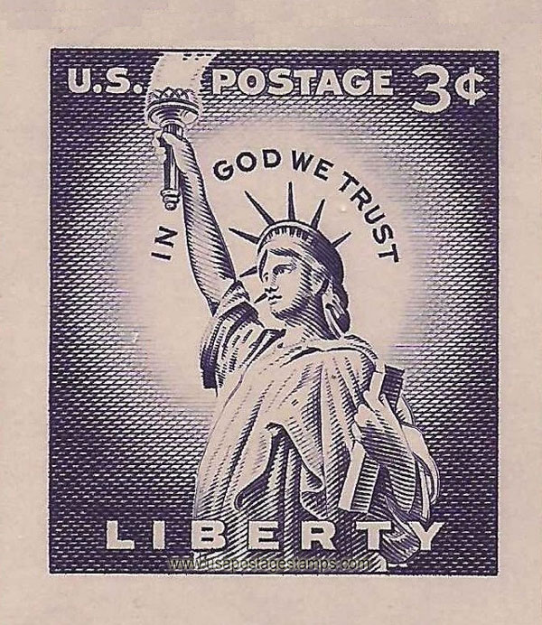 US 1956 5th Int. Philatelic Exhibition, FIPEX 3c. Imperf. Scott. 1075a