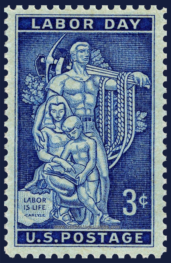 US 1956 Labor Day - Mosaic, AFL-CIO Headquarters 3c. Scott. 1082