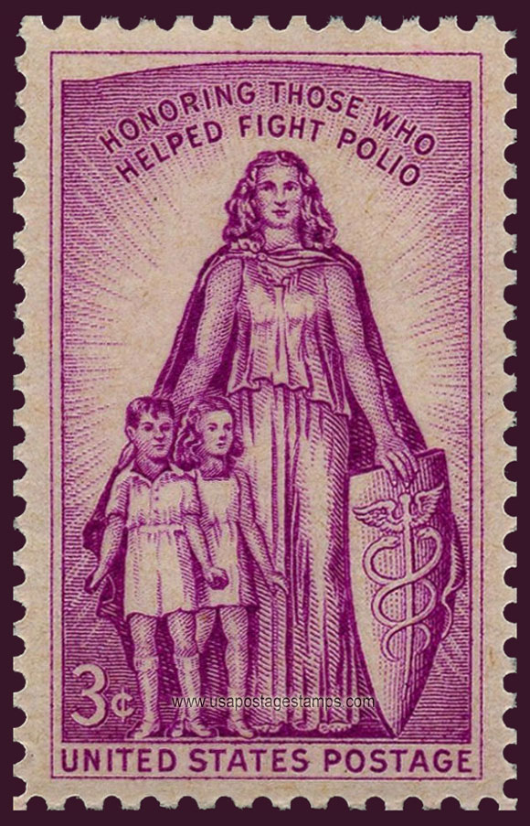 US 1957 Fight Against Polio Disease 3c. Scott. 1087