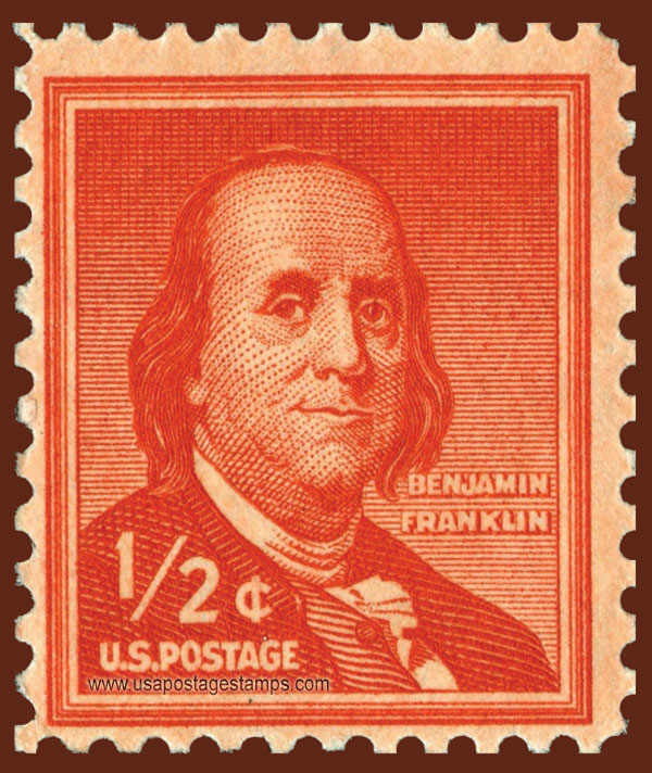 US 1958 Benjamin Franklin (1706-1790) �c. Scott. 1030a