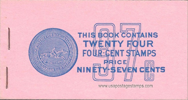 US 1958 Abraham Lincoln ; Booklet 97c. Scott. BK109