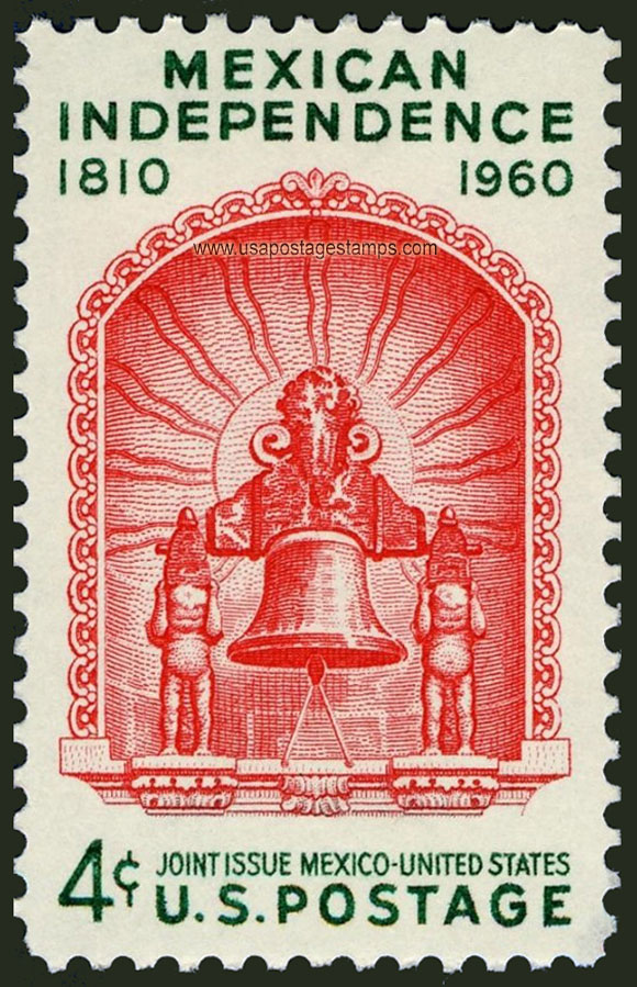 US 1960 150th Anniv. of Mexican Independence 4c. Scott. 1157