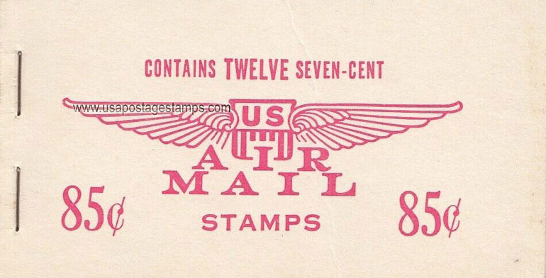 US 1960 Jet Silhouette ; Airmail Booklet 85c. Scott. BKC8