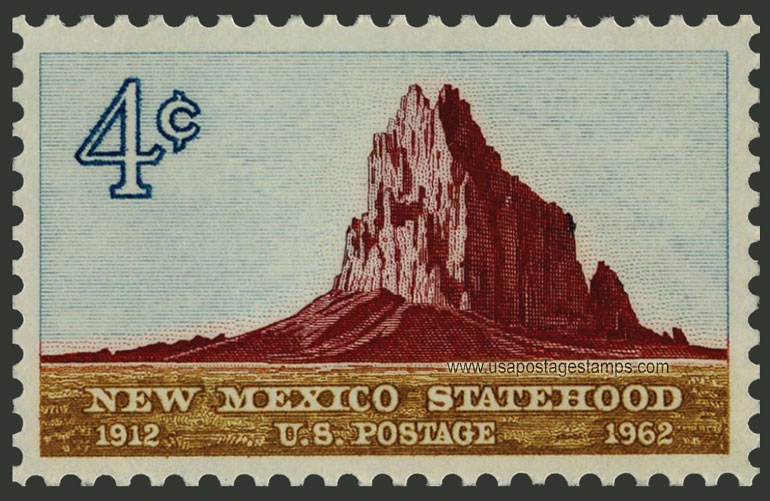 US 1962 50 Years of New Mexico Statehood 'Shiprock' 4c. Scott. 1191