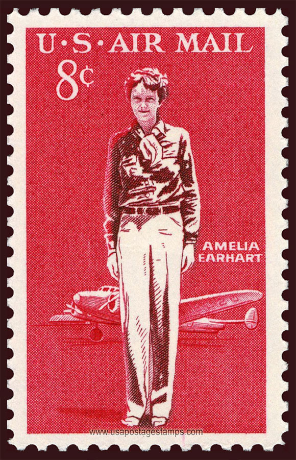 US 1963 'Airmail' Amelia Mary Earhart 8c. Scott. C68