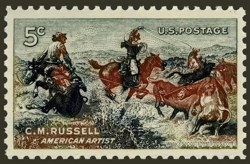 US 1964 Charles Marion Russell 5c. Scott. 1243