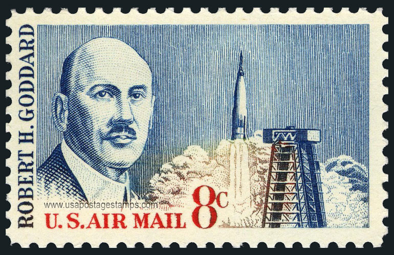 US 1964 'Airmail' Robert Hutchings Goddard 8c. Scott. C69