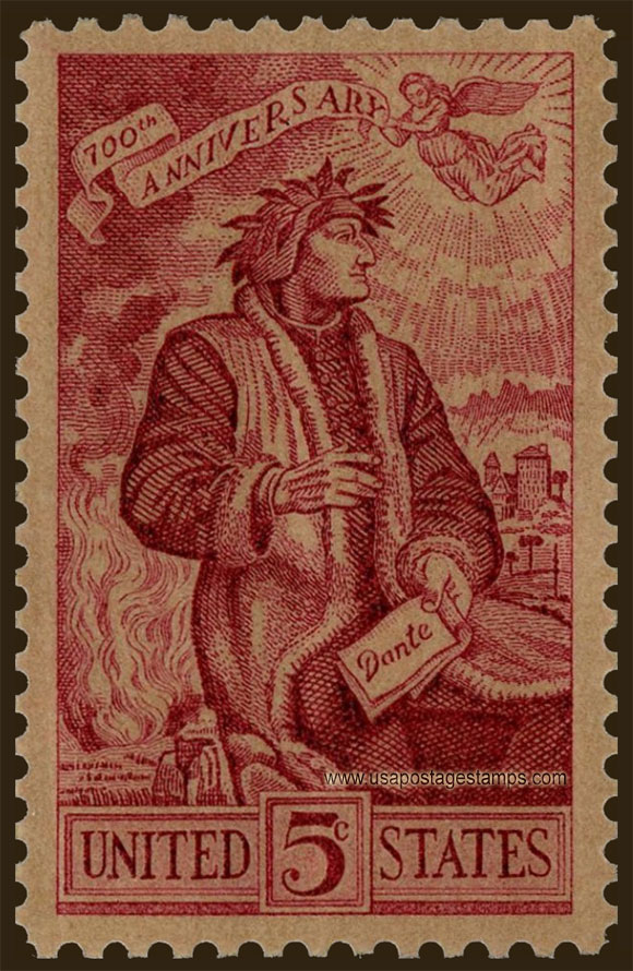 US 1965 Dante Alighieri Painting 5c. Scott. 1268