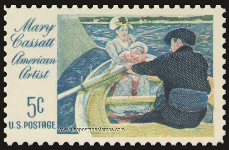 US 1966 'The Boating Party' by Mary Cassatt 5c. Scott. 1322a