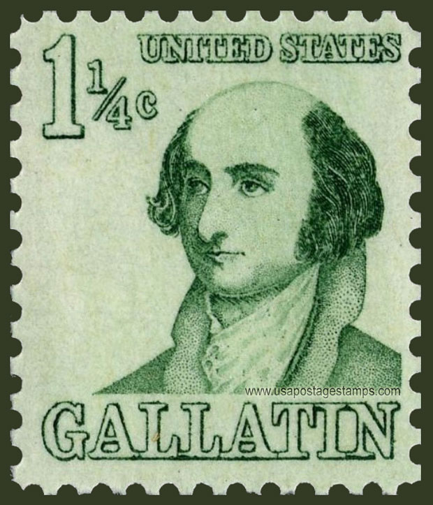 US 1967 Abraham Alfonse Albert Gallatin 1�c. Scott. 1279
