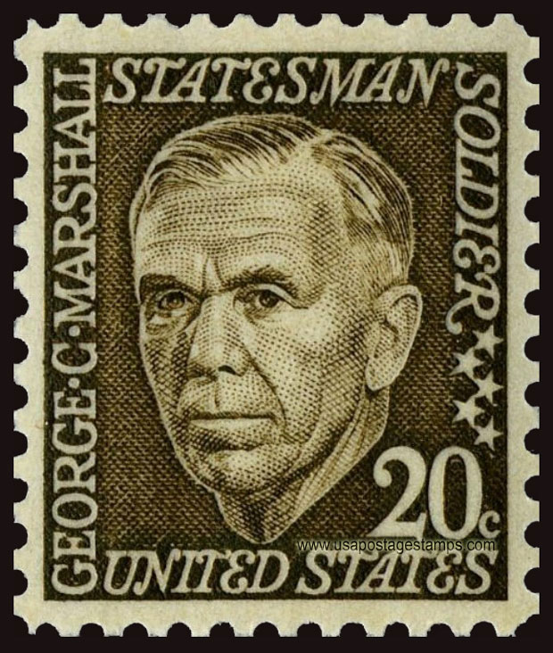 US 1967 George Catlett Marshall (1880-1959) 20c. Scott. 1289