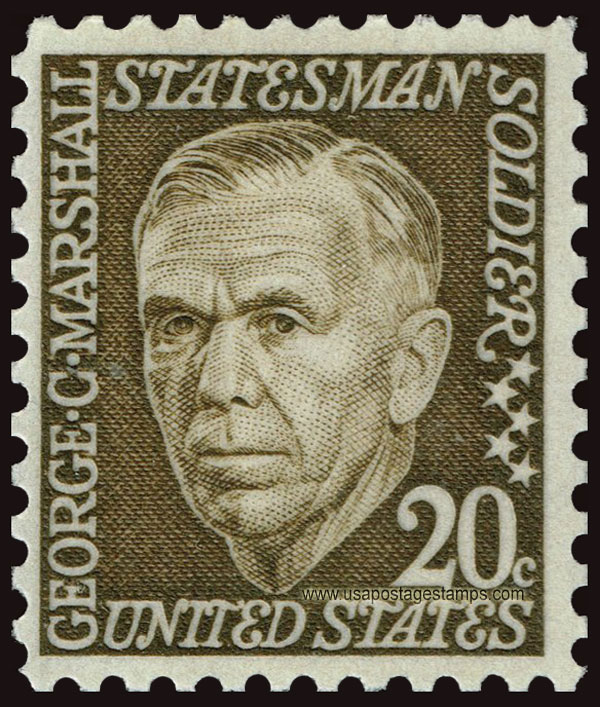 US 1967 George Catlett Marshall (1880-1959) 20c. Scott. 1289a