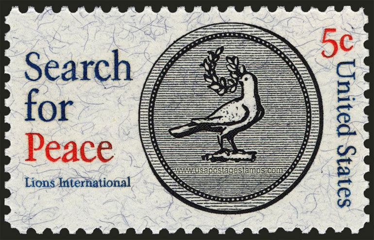 US 1967 Search for Peace, Lions International 5c. Scott. 1326