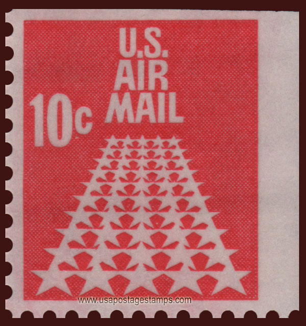 US 1968 'Airmail' 50-Star Runway 10c. Michel 939Ero