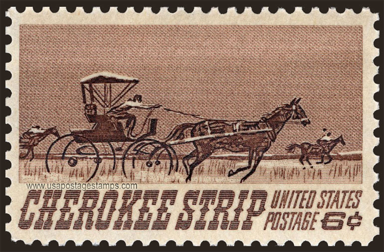 US 1968 Cherokee Strip Land Run Centennial 6c. Scott. 1360