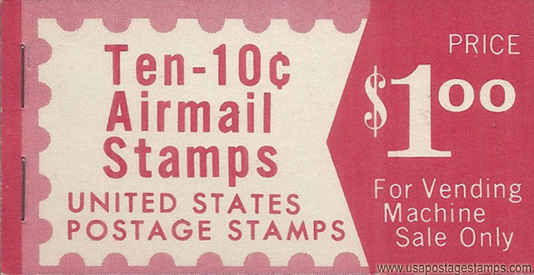 US 1962 50-Star Runway ; Airmail Booklet $1 Scott. BKC20