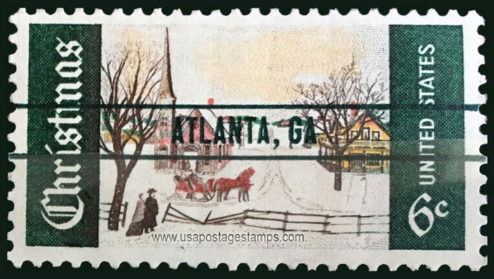 US 1969 Christmas: Winter Sunday in Norway, Maine 6c. Michel 995Vb