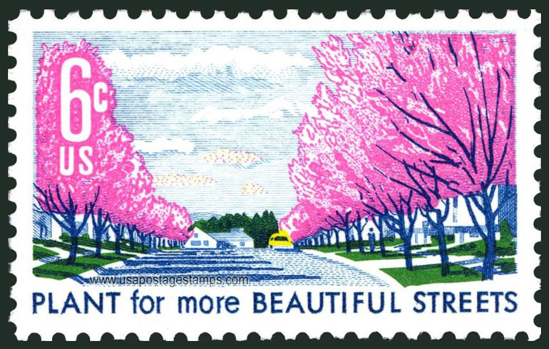 US 1969 Plant for More Beautiful Cities ; Beautification of America 6c. Scott. 1368