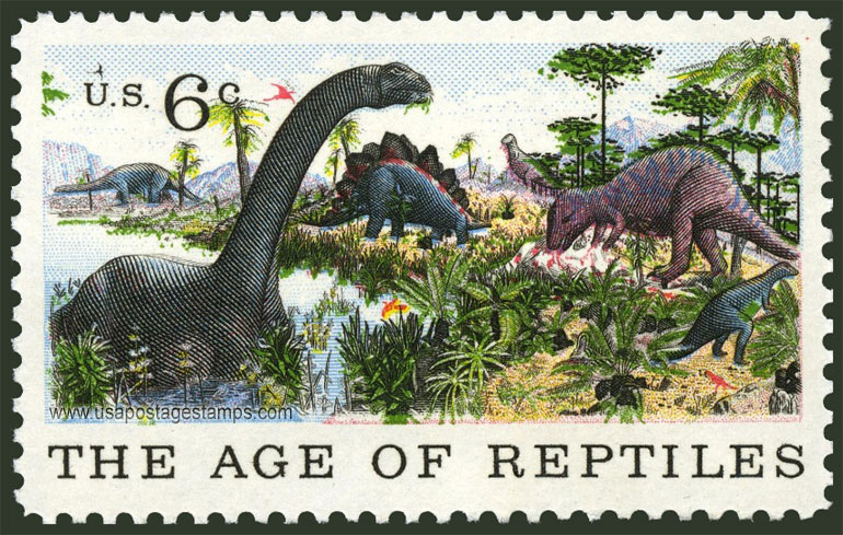 US 1970 The Age of Reptiles ; Natural History 6c. Scott. 1390