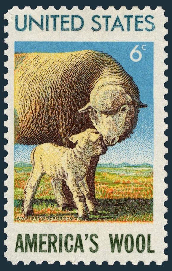 US 1971 America's Wool Industry 6c. Scott. 1423