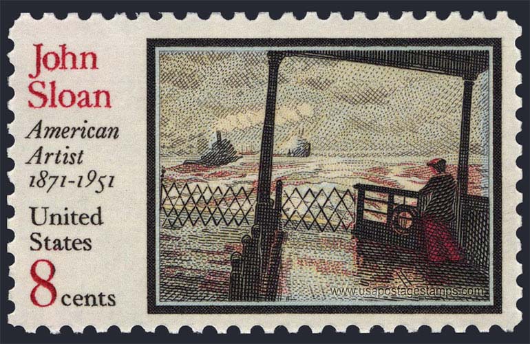 US 1971 John French Sloan (1871-1951) 8c. Scott. 1433