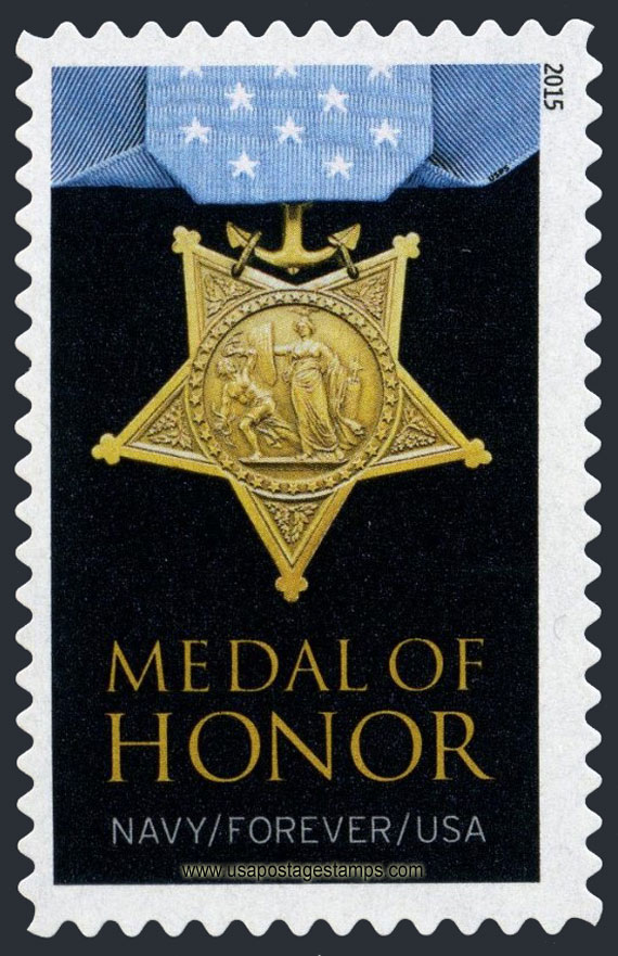 US 2015 Medal of Honor, Vietnam War : Navy 49c. Scott. 4822b