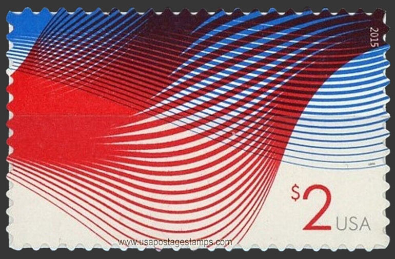 US 2015 Patriotic waves $2 Scott. 4954