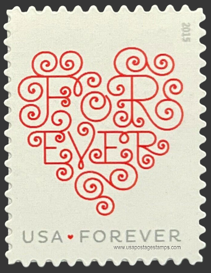 US 2015 Love Series : Lace Heart 49c. Scott. 4956