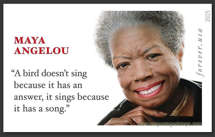 US 2015 Maya Angelou ; Imperf. 49c. Scott. 4979a