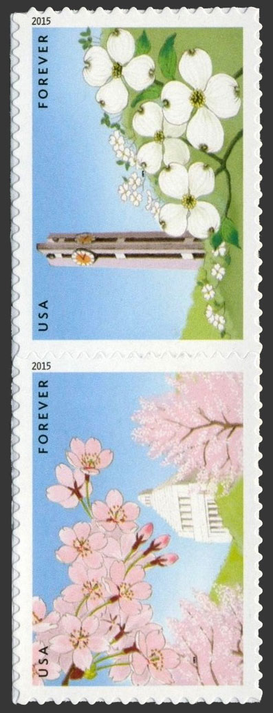 US 2015 Gifts of Friendship ; Se-tenant 49c.x2 Scott. 4985a