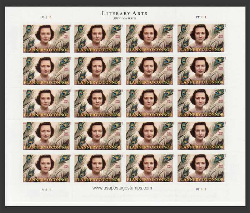 US 2015 Flannery O�Connor : Literary Arts ; Full Sheet 93c.x20 Scott. 5003MS