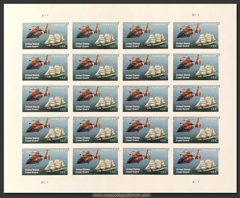 US 2015 U.S. Coast Guard ; Full Sheet 49c.x20 Scott. 5008MS