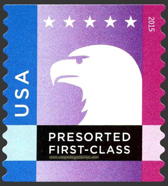 US 2015 Blue Spectrum Eagle ; Coil 25c. Scott. 5015