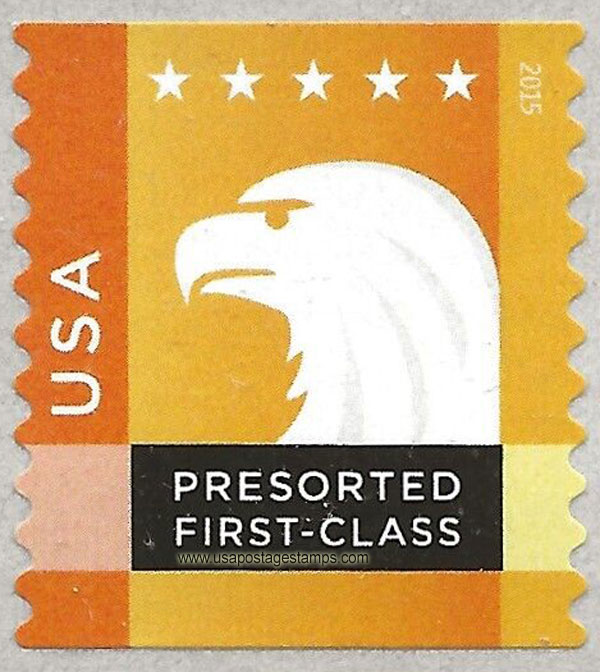 US 2015 Brown-Orange Spectrum Eagle ; Coil 25c. Scott. 5017