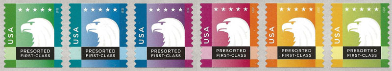 US 2015 Spectrum Eagle ; Coil Se-tenant 25c.x6 Scott. 5018a