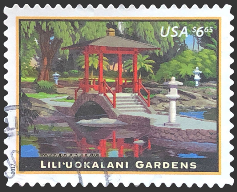 US 2017 Lili�uokalani Gardens $6.65 Scott. 5156