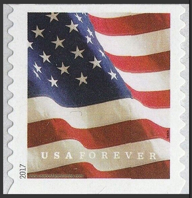 US 2017 US Flag from BCA coil 49c. Scott. 5158