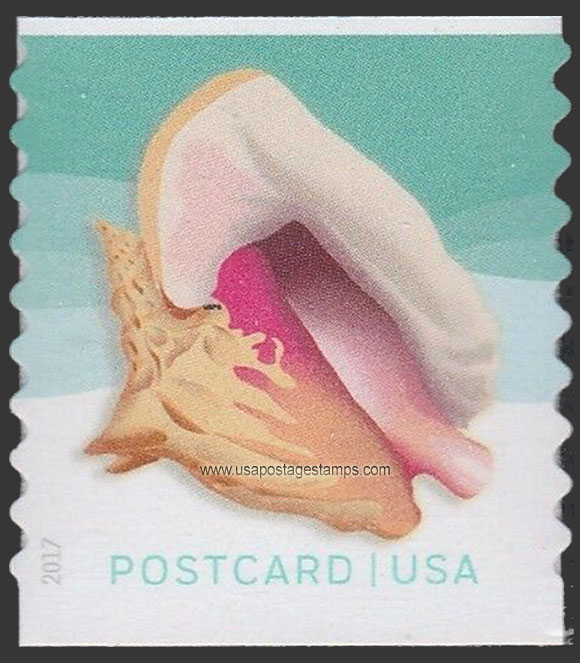 US 2017 Queen Conch : Seashells ; Coil 34c. Scott. 5169