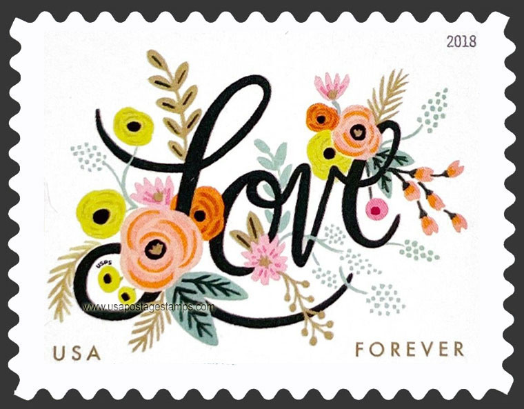 US 2018 Love Flourishes 49c. Scott. 5255