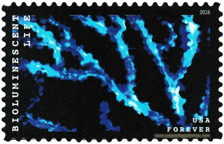 US 2018 Bamboo Coral : Bioluminescent Life 50c. Scott. 5269