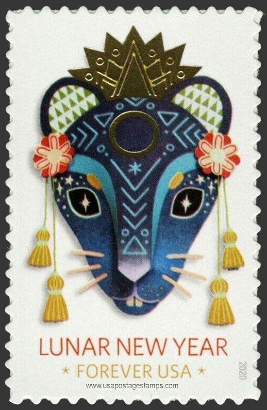 US 2020 Year of the Rat 55c. Scott. 5428