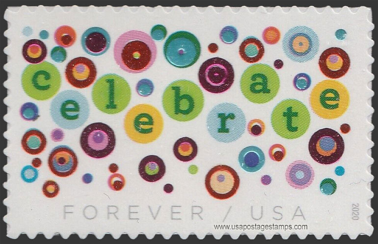 US 2020 Let's Celebrate! 55c. Scott. 5434