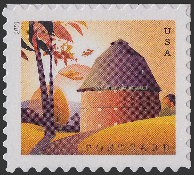 US 2021 Round Barn in Autumn 36c. Scott. 5546