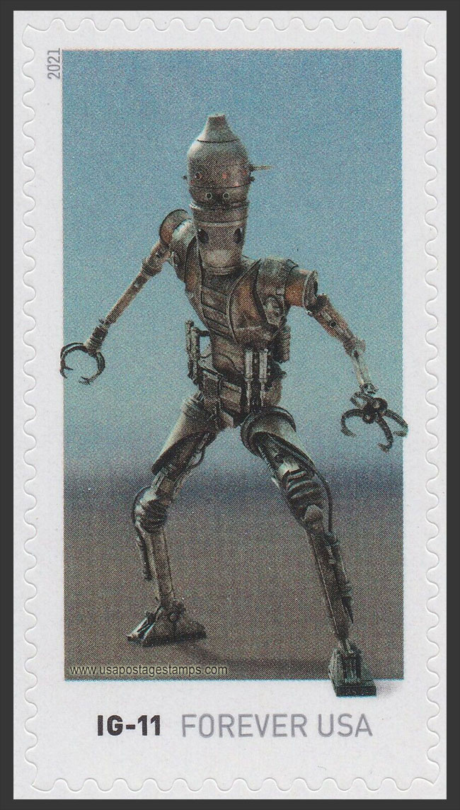 US 2021 Ig-11 : Star Wars Droids 55c. Scott. 5573