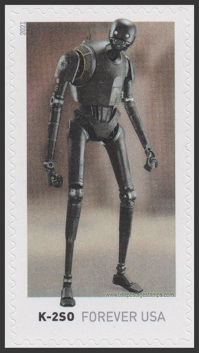 US 2021 K-2S0 : Star Wars Droids 55c. Scott. 5575
