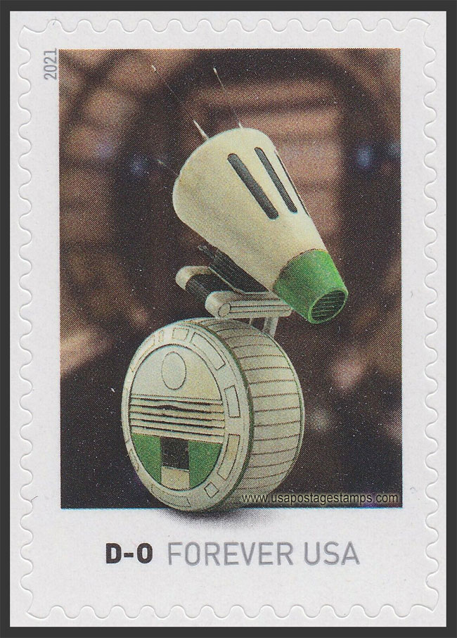 US 2021 D-0 : Star Wars Droids 55c. Scott. 5576