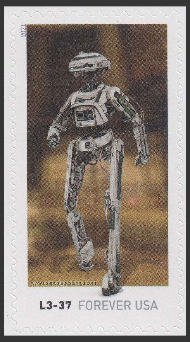 US 2021 L3-37 : Star Wars Droids 55c. Scott. 5577