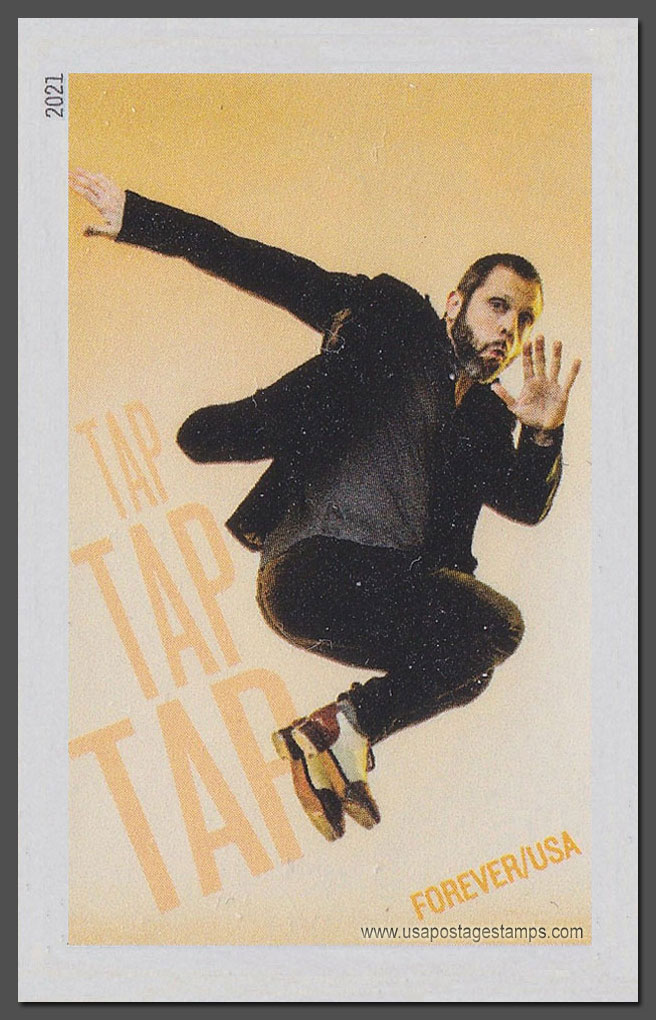 US 2021 Max Pollak : Tap Dancing ; Imperf. 55c. Scott. 5609a