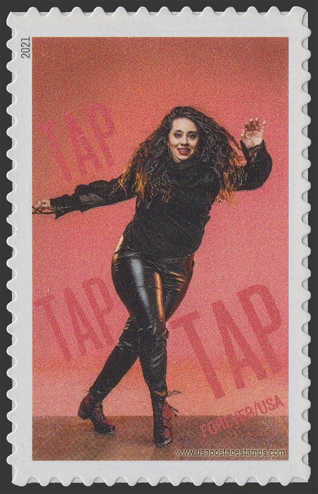 US 2021 Michela Marino Lerman : Tap Dancing 55c. Scott. 5610
